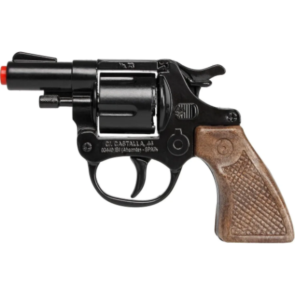 Case of 12 Gonher Police 357 Style Cap Gun - Black 3/73/6